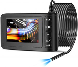 Endoscope industriel caméra d'inspection de borescope automobile avec 6 lumières LED et inspection visuelle améliorée de 32 Go de TF 