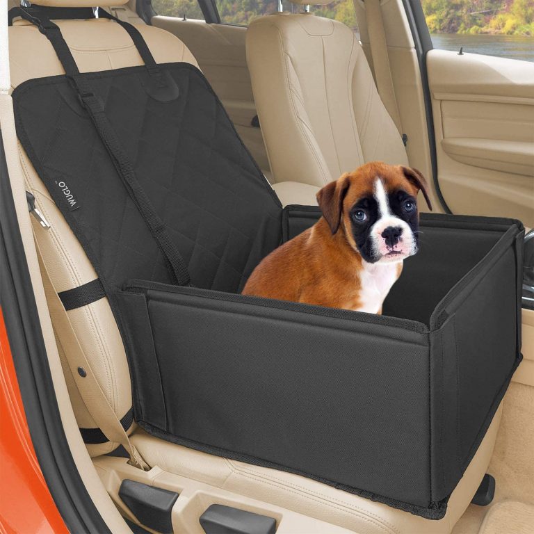 Siège Auto Pour Chien KYG - Stable, Imperméable, Antidérapant, Pour Petits Chiens Jusqu’à 12 Kg (43x43x25 Cm, Noir)